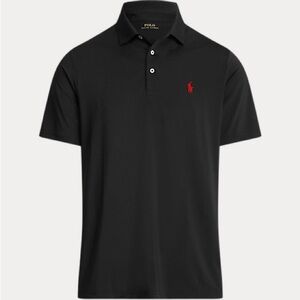 Mens Black Performance Super Soft Polo